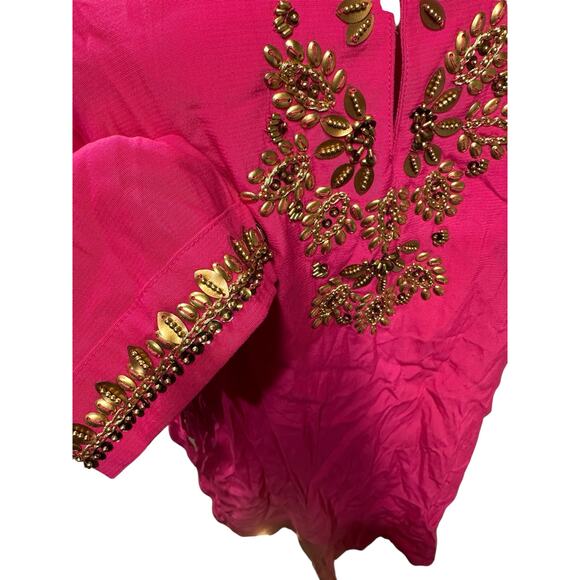 NicoBlu Callista Tunic – Hot Pink with Gold Embellishments - Picture 4 of 7